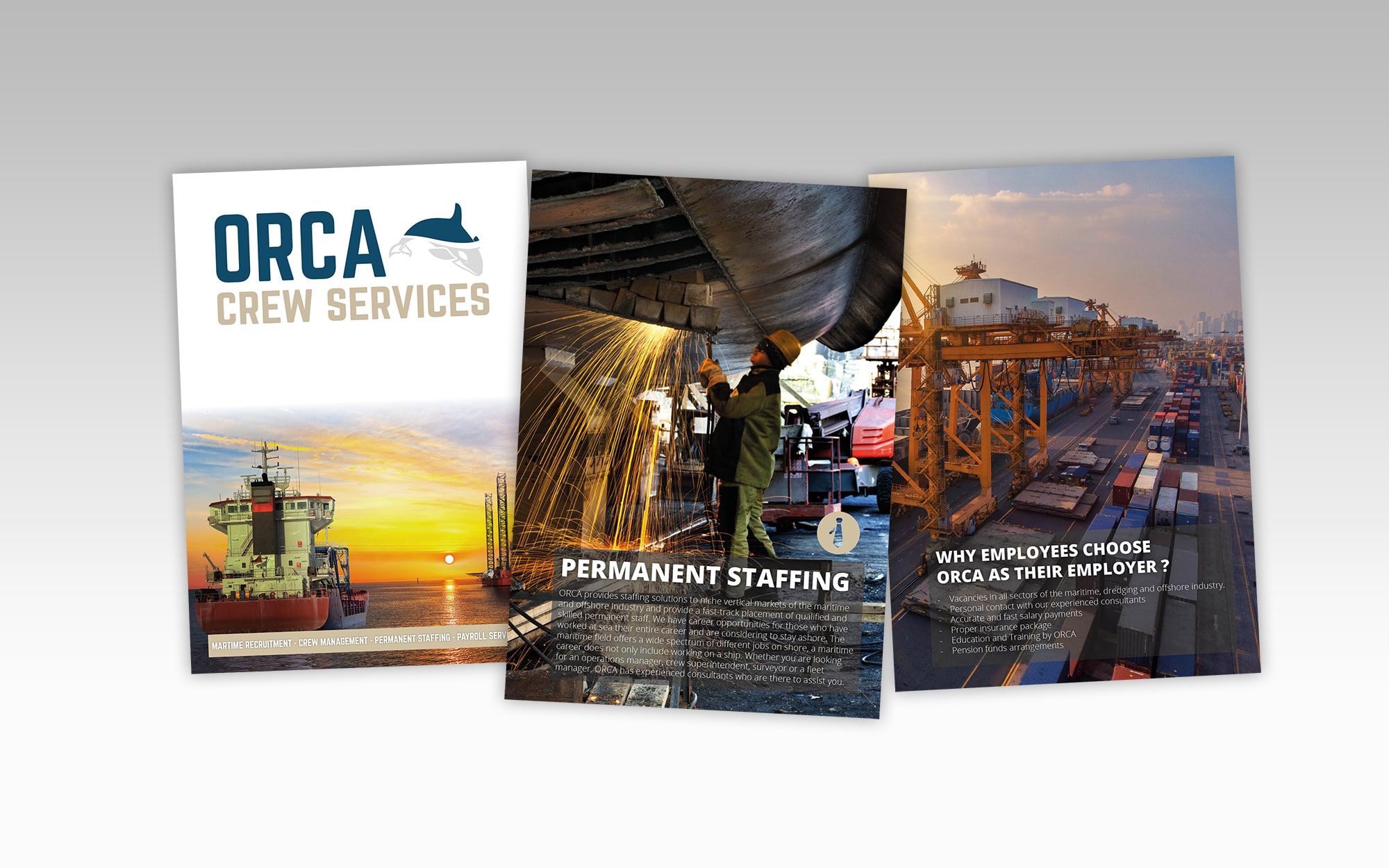 Orca Crew Services, folder, drukwerk